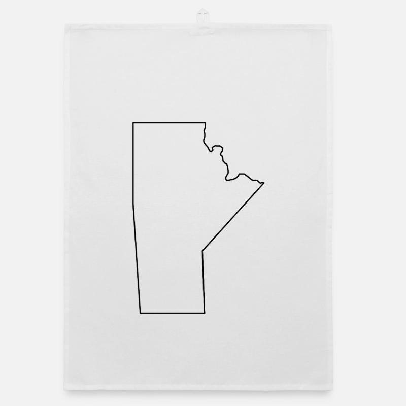 Manitoba outline map Organic dish towel
