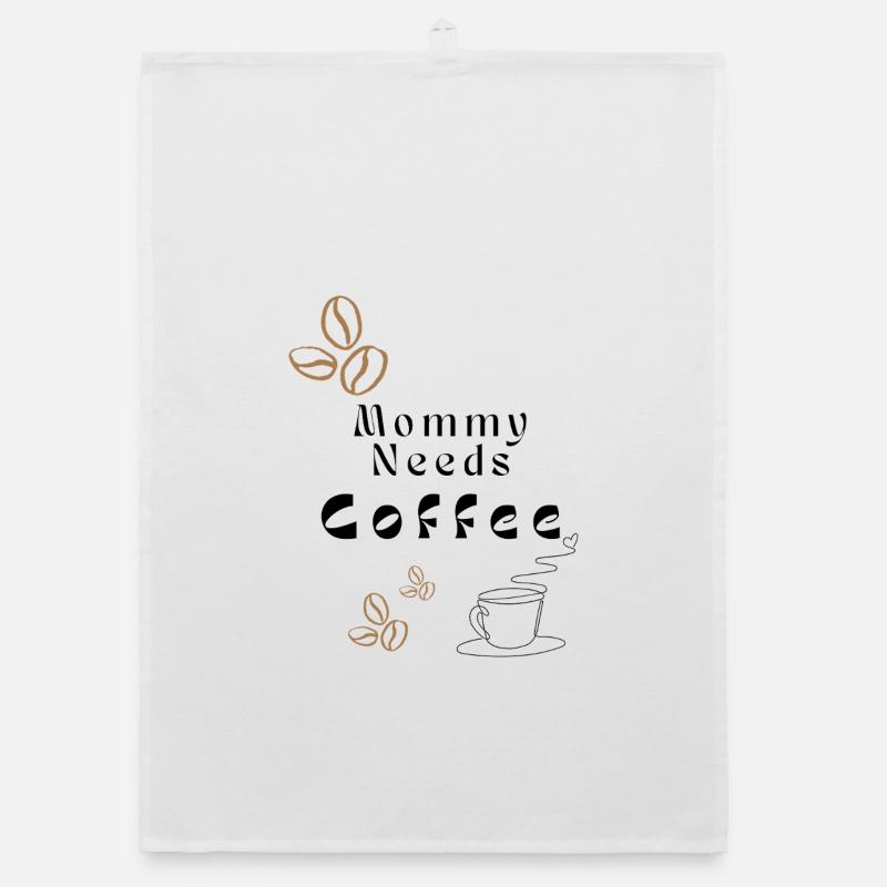 Kaffeebohnen Minimal Muster Organic Geschirrtuch