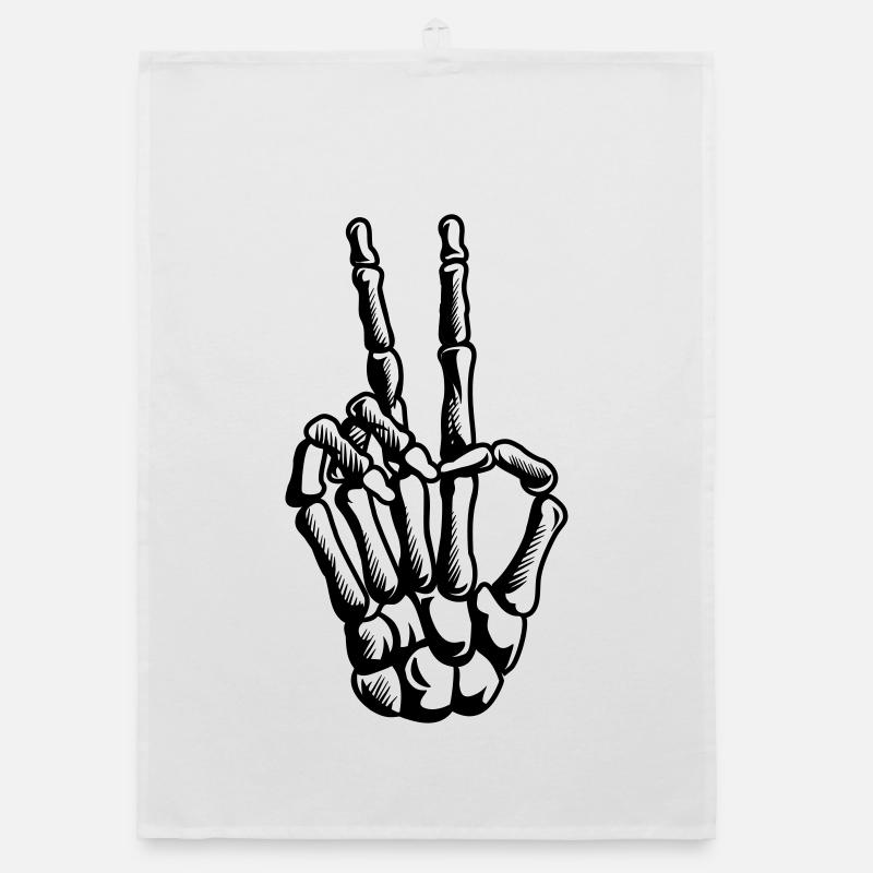 Peace Zeichen, Handzeichen Organic Geschirrtuch