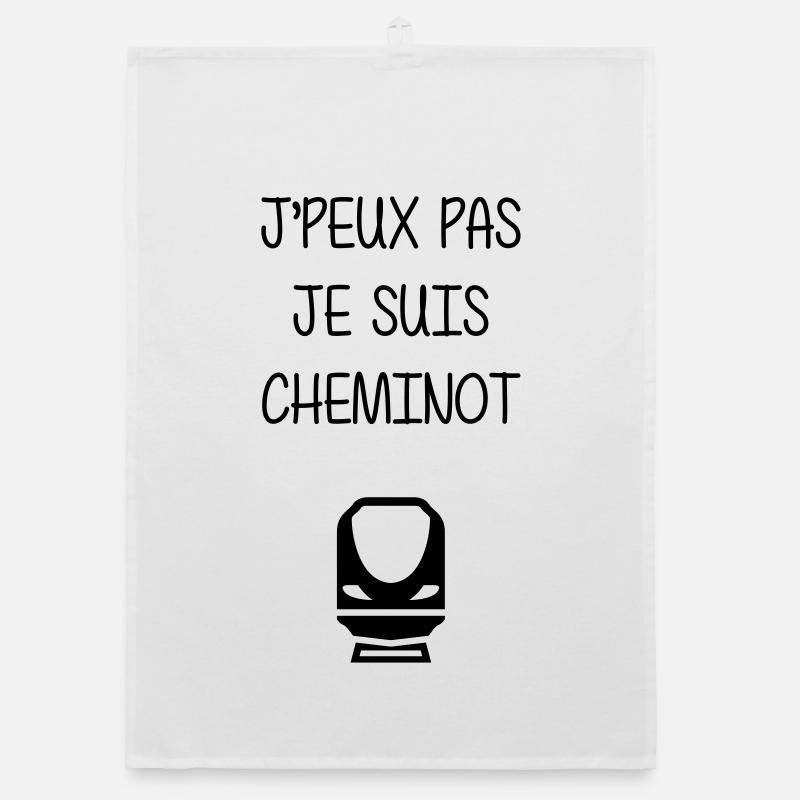 Railway Railwayman Cheminot Train Eisenbahn Organic dish towel