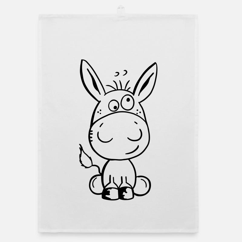 Eselchen Comic Tier - Tiere - Esel Organic dish towel