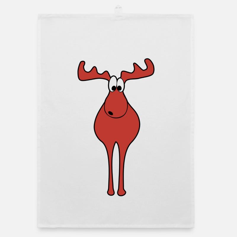 Moose Christmas Organic dish towel