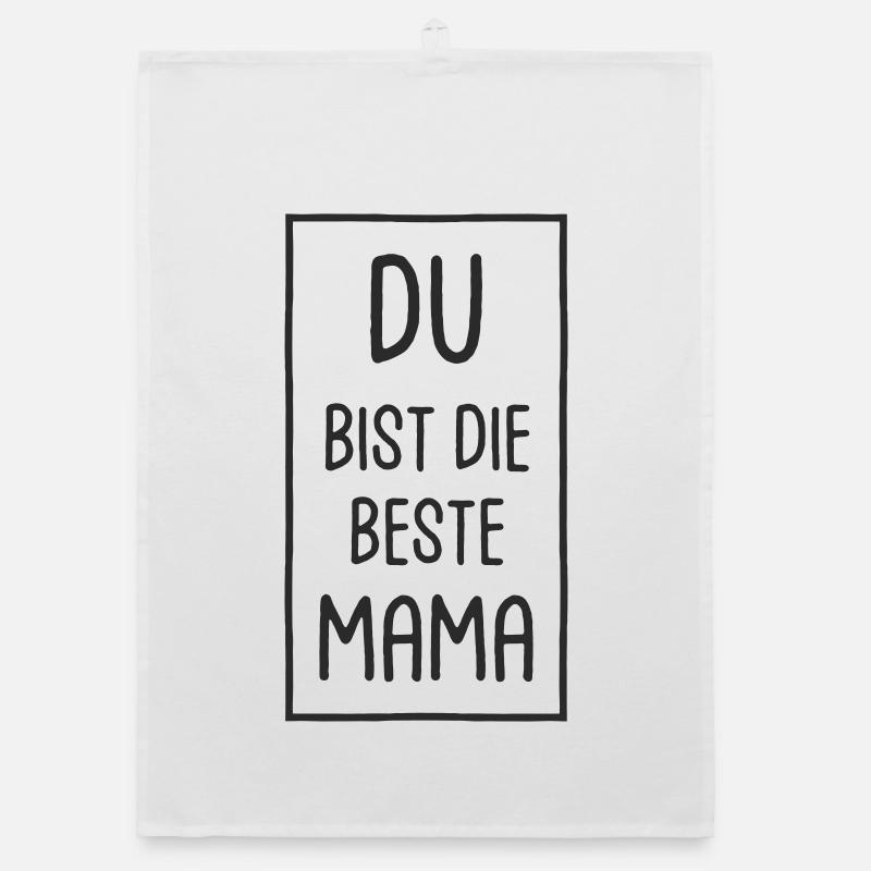 Du bist die beste Mama - Muttertag Organic Geschirrtuch