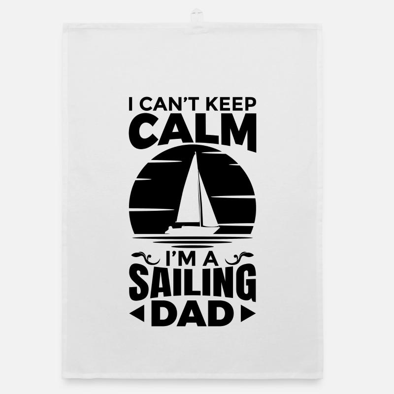 I Can't Keep Calm I'm A Sailing Dad Organic Geschirrtuch