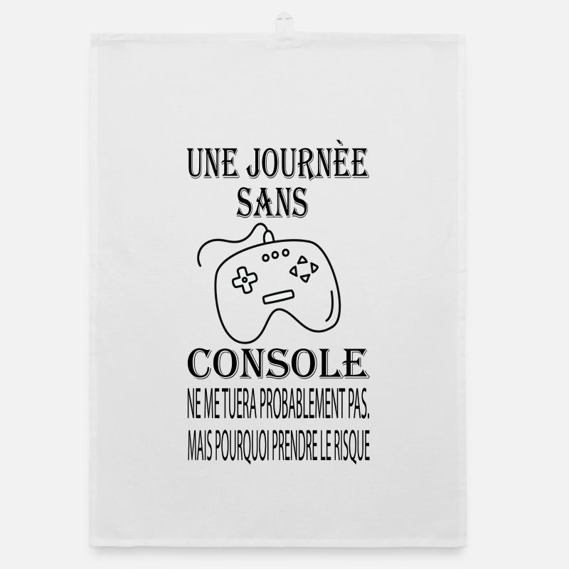 Une Journée Sans Console - Gaming T-Shirt - Torchon bio - blanc