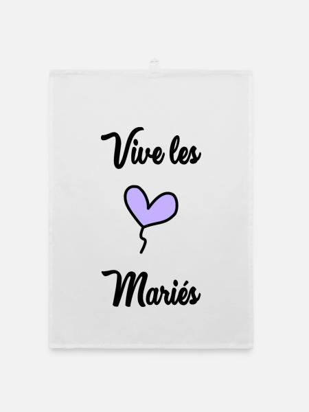 FUTURE MARIEE. EVJF. MARIEE. TEAM. TEAM MARIEE - Torchon bio - blanc - Devant