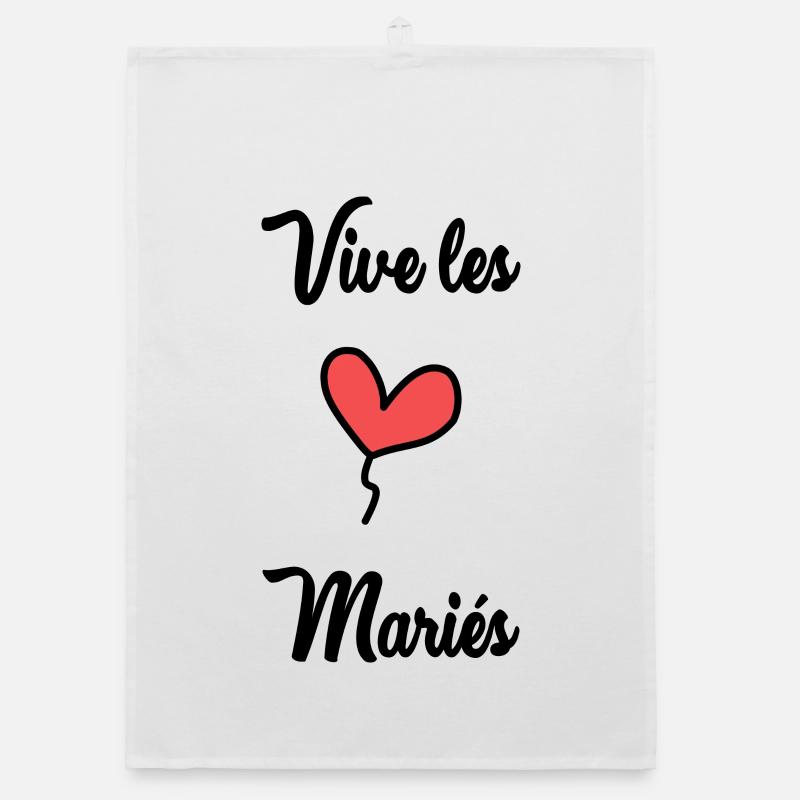 VIVE LES MARIES Torchon bio