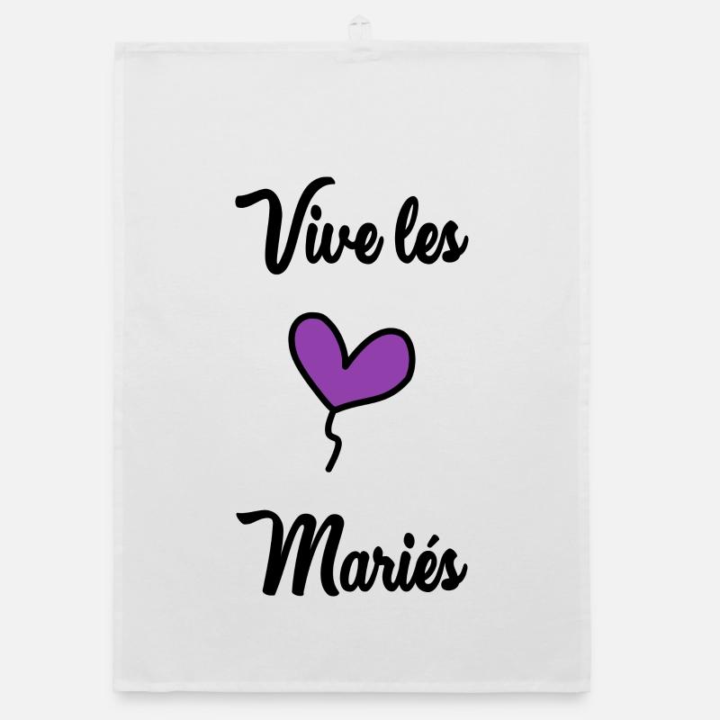 VIVE LES MARIES Torchon bio