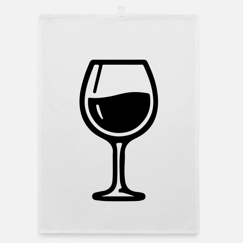 Weinglas Symbol Wein Organic Geschirrtuch