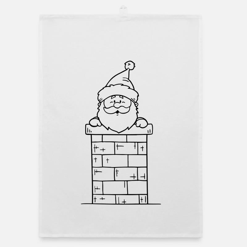 Santa Claus Chimney Organic dish towel
