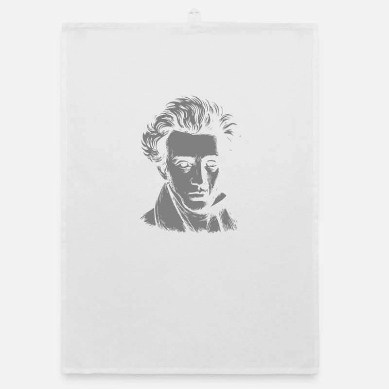 Soren Kierkegaard Do It quote Portrait Organic dish towel