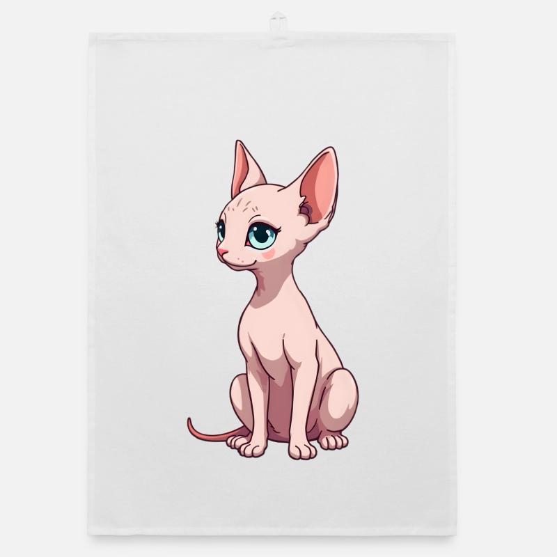 Sphynx Cat Organic dish towel