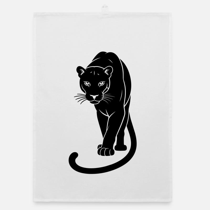 Schwarzer Jaguar Organic Geschirrtuch