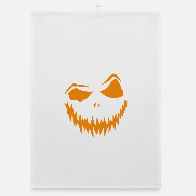 Kürbisfratze5 Organic Geschirrtuch