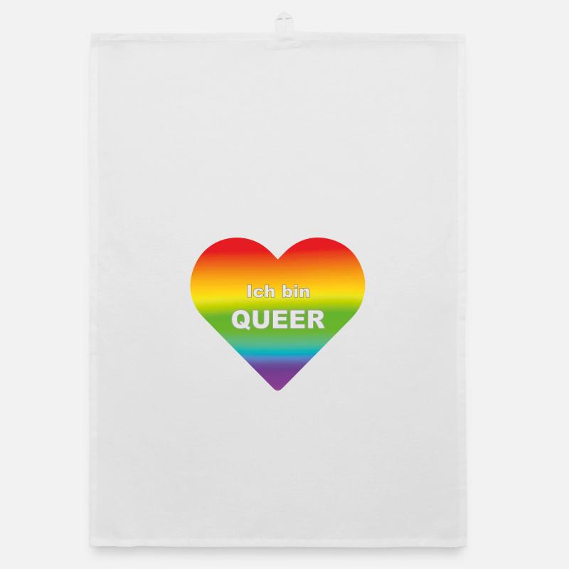 Ich bin queer Organic Geschirrtuch