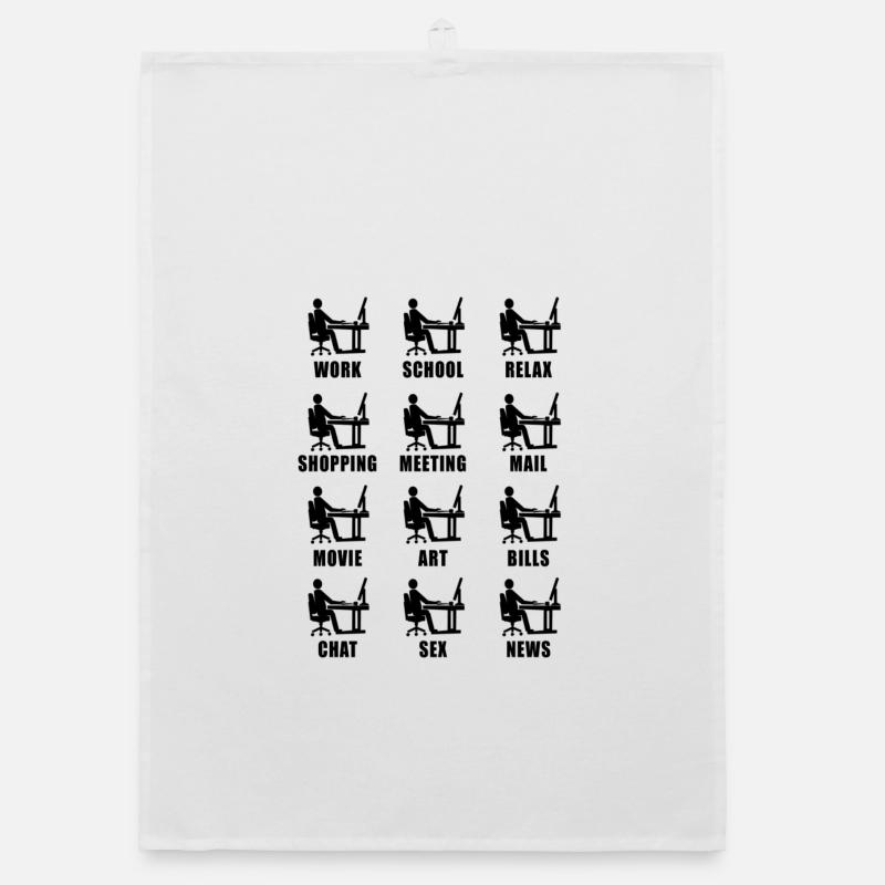 Computer Homeoffice Fun Geschenk Organic Geschirrtuch