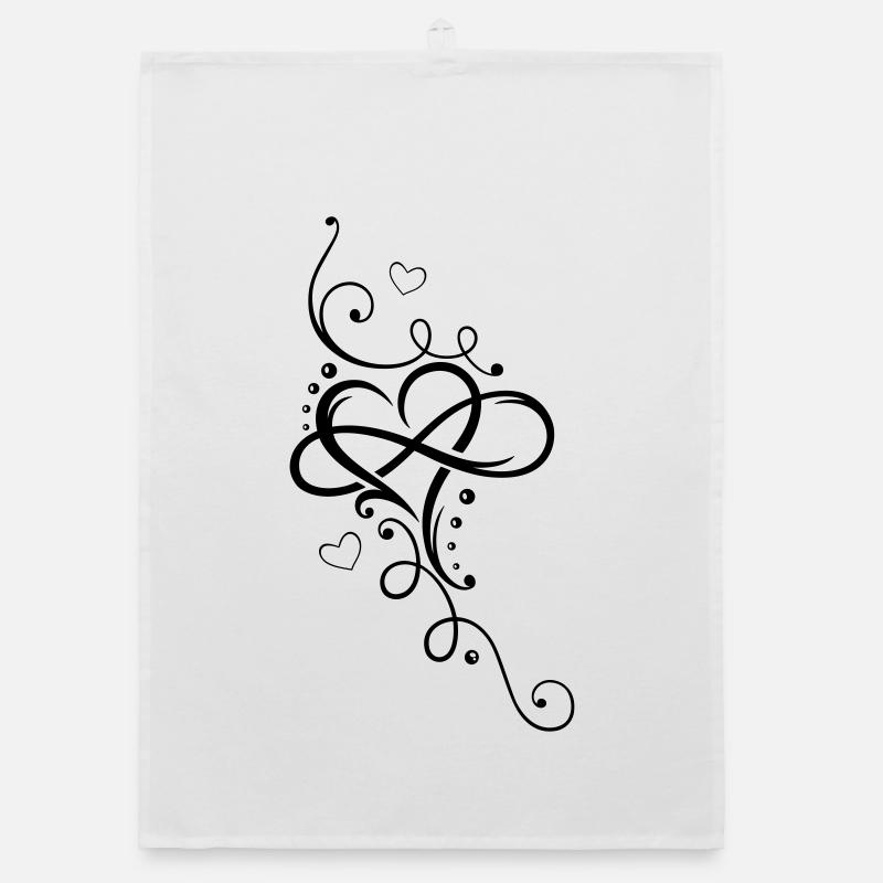 Herz, Unendlichkeit, heart, infinity Torchon bio