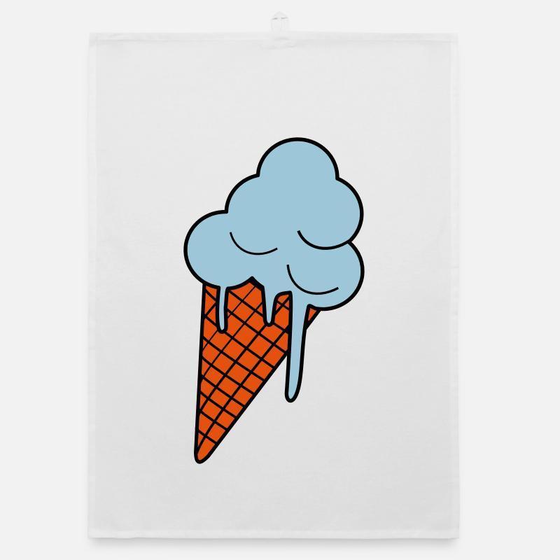 Schmelzendes Eis - Organic Geschirrtuch - Weiß