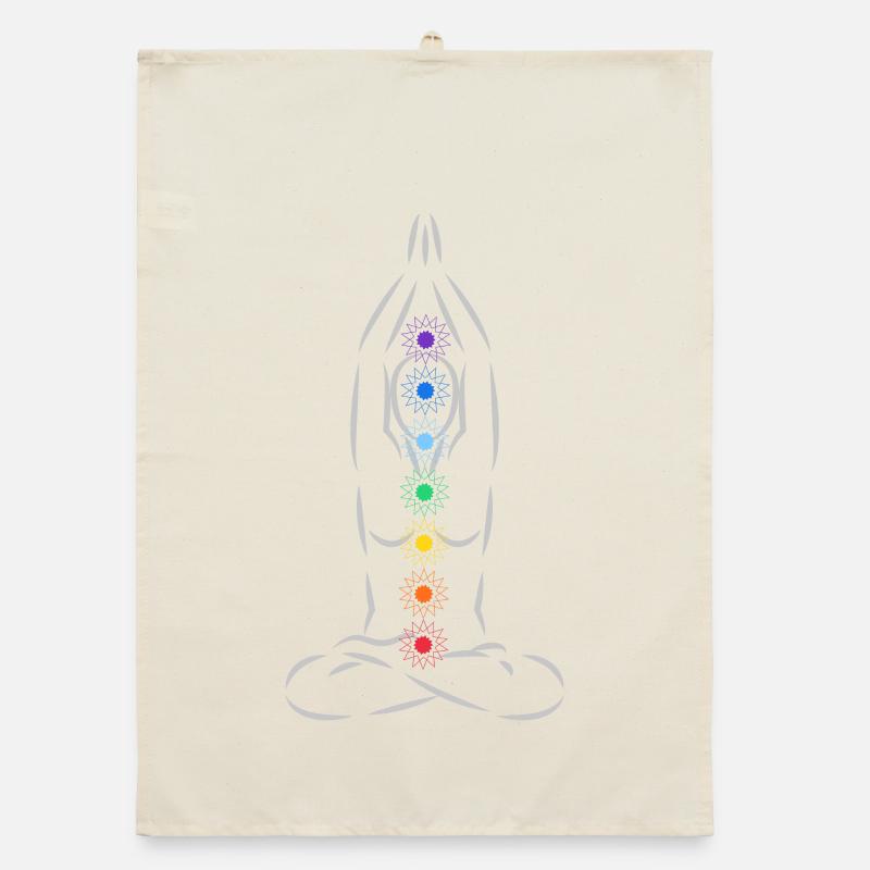 Die 7 Chakren Organic Geschirrtuch