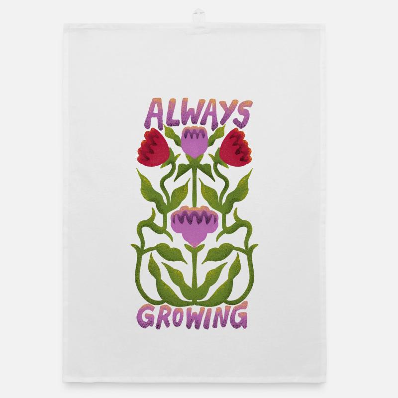 Always Growing - Organic Geschirrtuch - Weiß