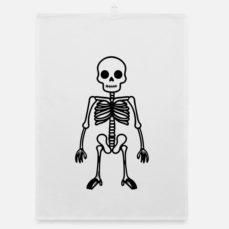 Skeleton Comic Organic dish towel
