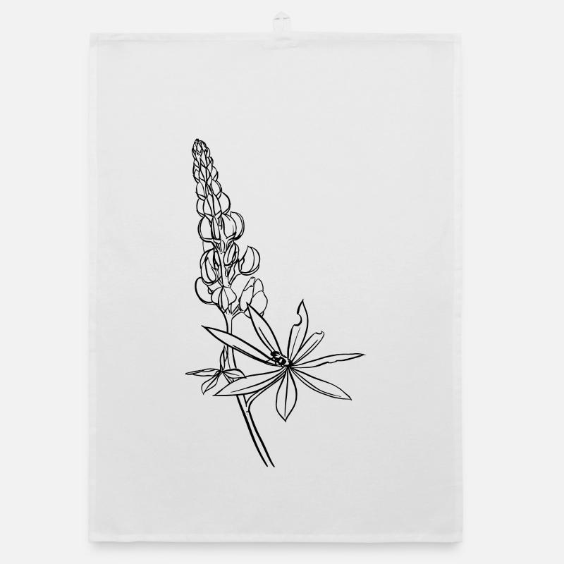Lupine mit Kaefer Organic dish towel