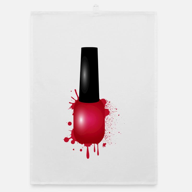 Roter Nagellack im Graffiti-Stil Illustration Organic Geschirrtuch
