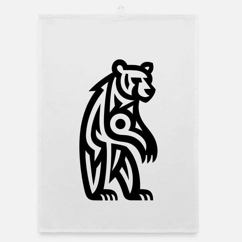 Just a Black Bear #3 Organic Geschirrtuch