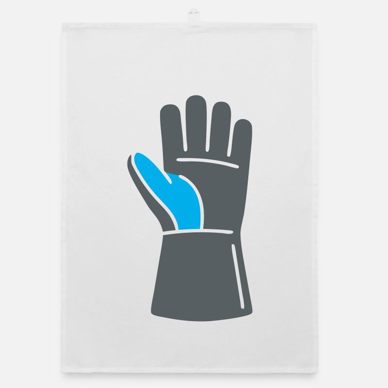 Schweißer Handschuh Werkstatt Logo Organic Geschirrtuch