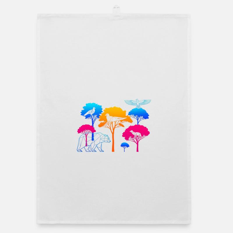 Neon Forest Organic Geschirrtuch