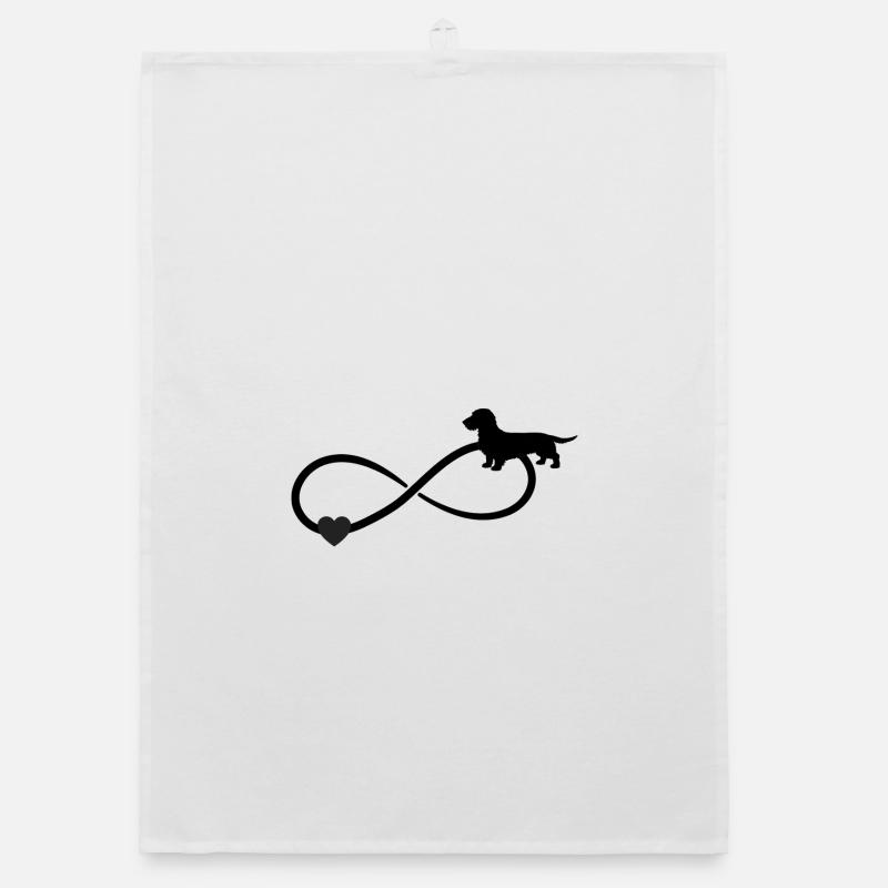 Teckel aux cheveux durs Teckel Infinity Torchon bio