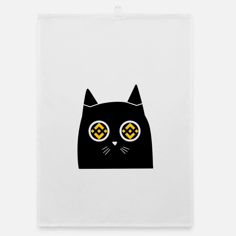 Chat cryptique Illustration numérique Torchon bio