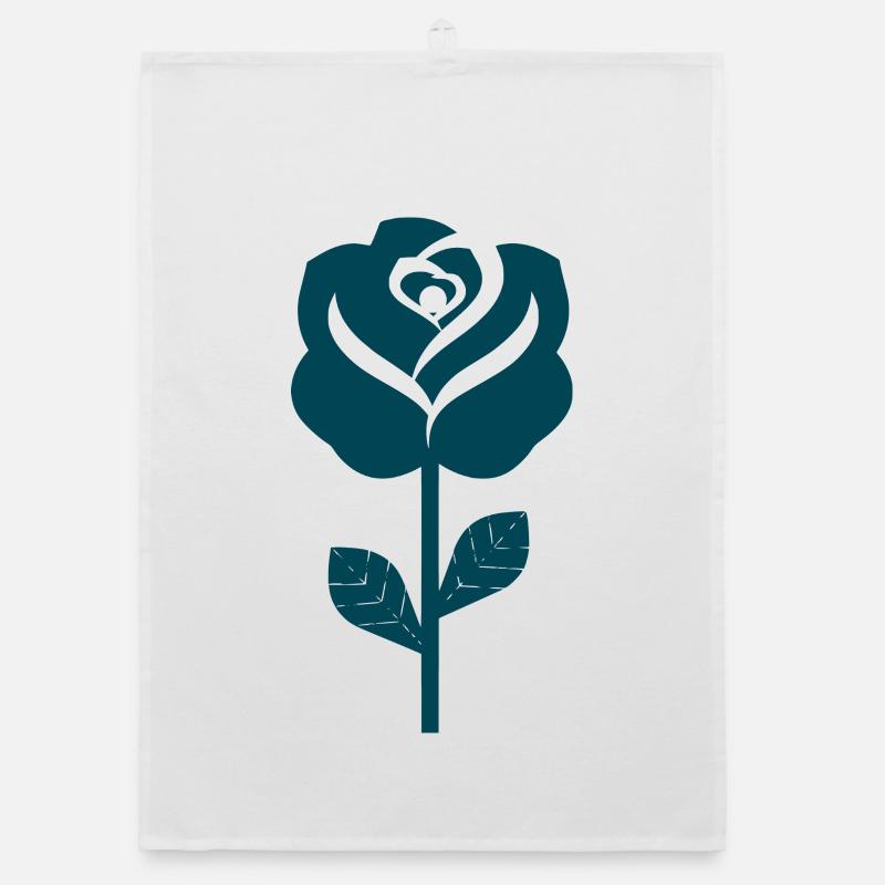 Graphique abstrait rose en sarcelle Torchon bio