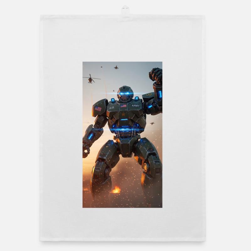 Iron Sentinel Mech Organic dish towel