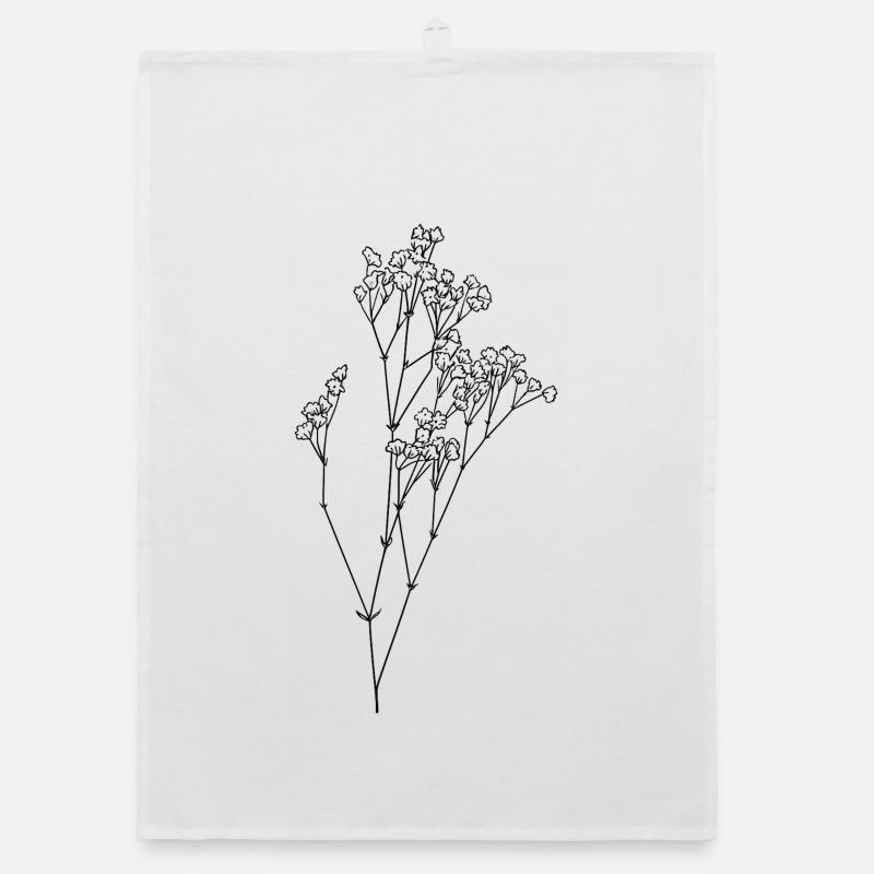 Delicate baby's breath Organic dish towel