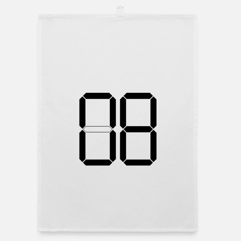 NUMÉRO 08 Zéro Huit Cadeau d’anniversaire numérique Torchon bio