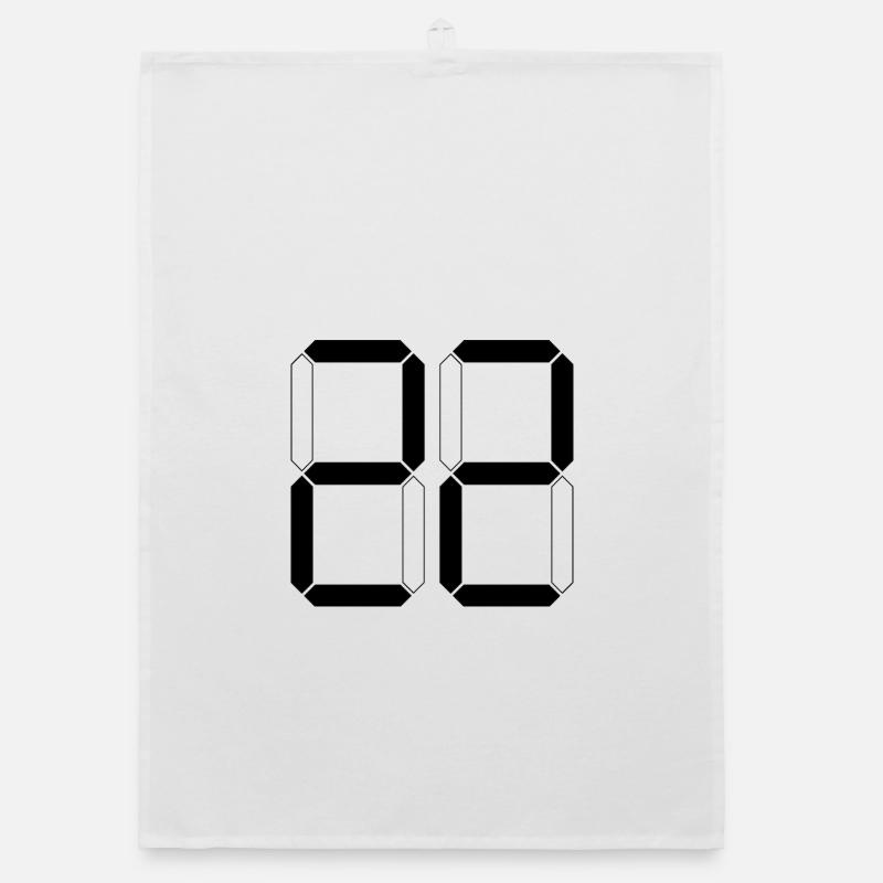 NUMBER 22 Twenty-Two Gift Digital Organic dish towel
