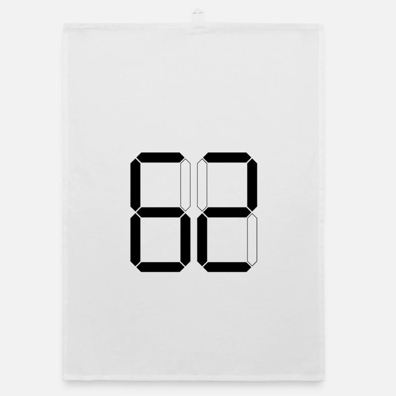 NUMBER 62 Sixty-Two Gift Digital Organic dish towel