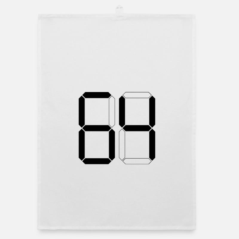 NUMBER 64 Sixty-Four Gift Digital Organic dish towel