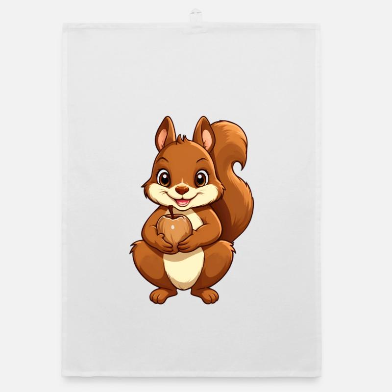 Écureuils en automne Torchon bio