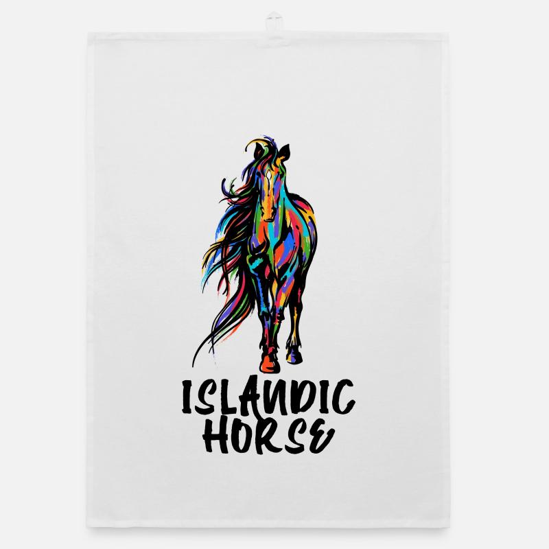 Islandpferde Statement Pferde Pferdefan Isländer Organic Geschirrtuch