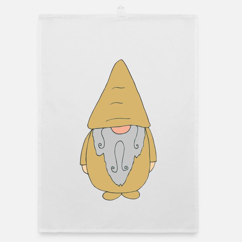 gartenzwerg gold Organic Geschirrtuch