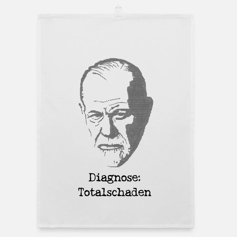 Freud Diagnose Totalschaden - Organic Geschirrtuch - Weiß