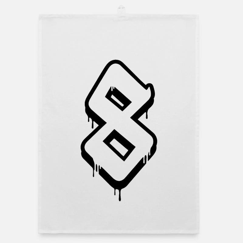 Conception de nombres de graffitis abstraits Torchon bio