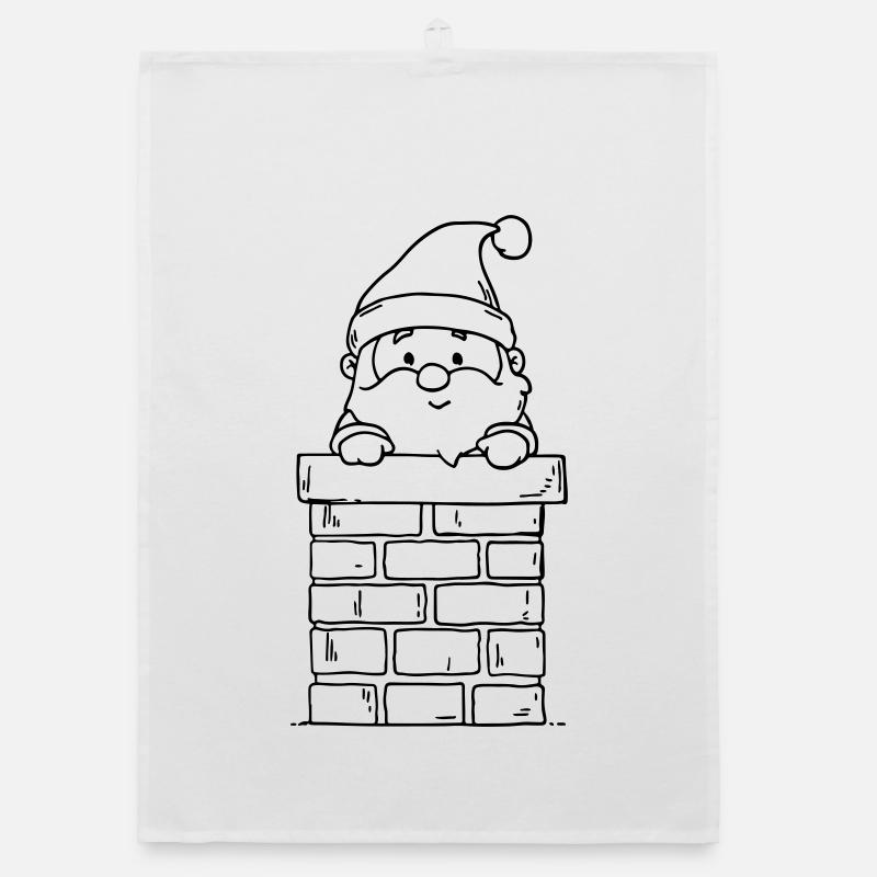 Santa Claus Funny Christmas Organic dish towel