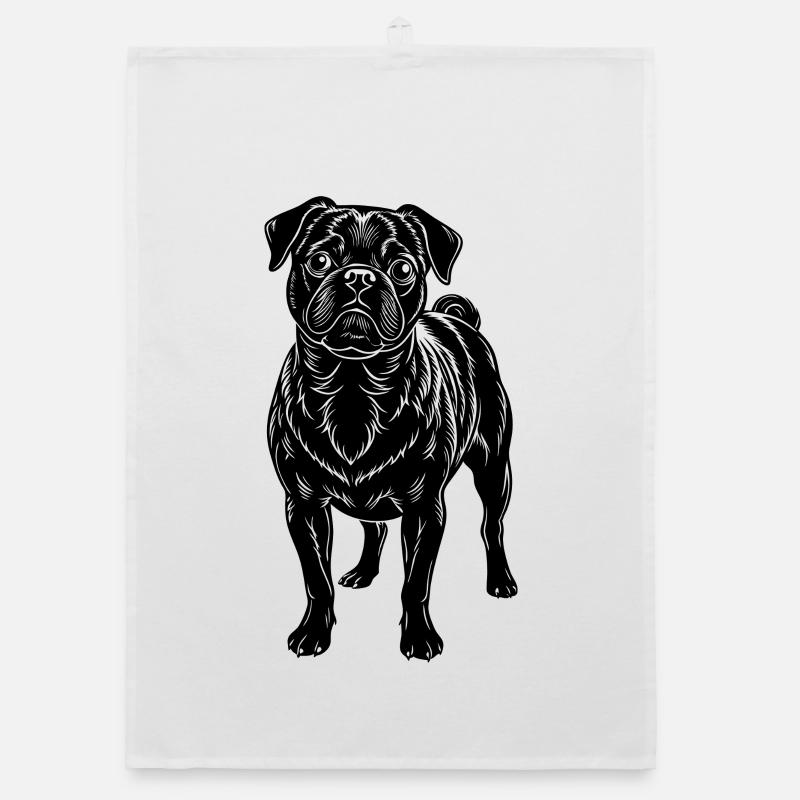 Pug Organic dish towel