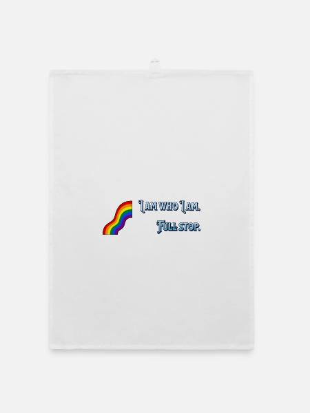 I am what I am - Organic dish towel - white - Front