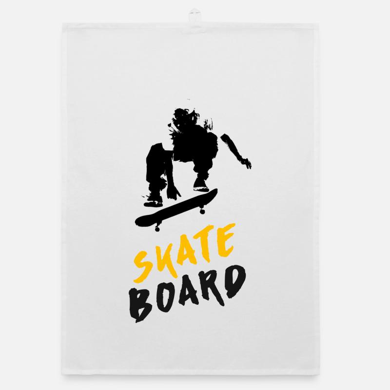 SKATEBOARDING 2024 - Organic Geschirrtuch - Weiß