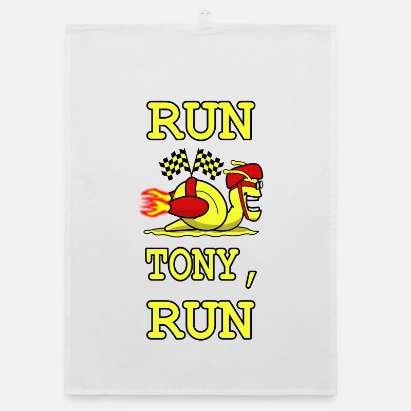 Tony l’escargot jaune de course Torchon bio