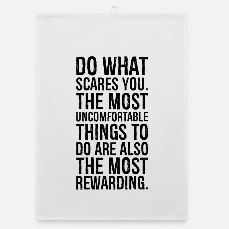 Tu das, was dir am unangenehmsten ist Organic Geschirrtuch